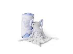 Interbaby Elefante Set Μπουρνούζι Κάπα 100Χ100 &amp;amp;, Βελούδινο Πανάκι Παρηγοριάς Blue