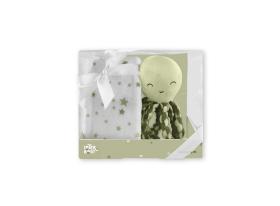 Interbaby Λούτρινο Octopus &amp;amp; Κουβέρτα Αγκαλιάς 80X110 Olive Green