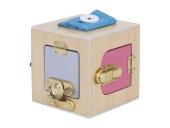 Eli Neli Montessori Lock Box Κύβος Δραστηριοτήτων Με Κλειδαριές