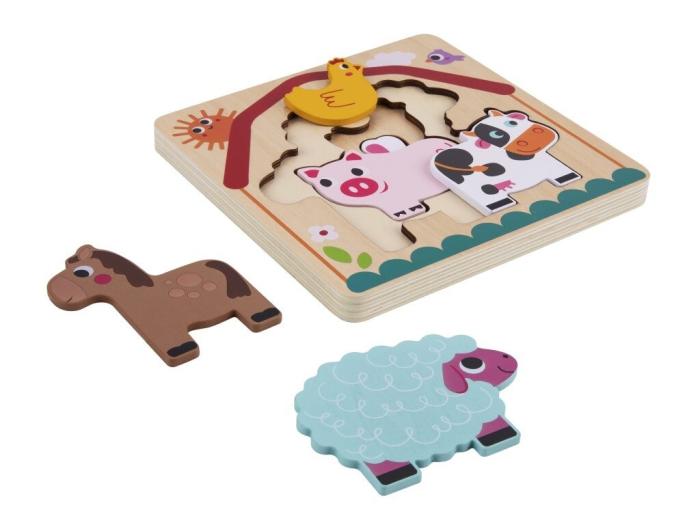 Eli Neli Montessori Farm Multilayer Puzzle Παζλ Πολλαπλών Στρώσεων