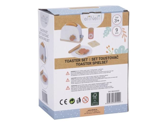 Eli Neli Montessori Toaster Set Ξύλινη Παιδική Τοστιέρα