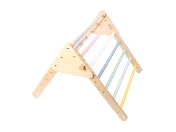 Eli Neli Montessori Pikler Color Σετ Τρίγωνο Και Ράμπα Διπλής Όψης με Επιφάνεια Αναρρίχησης