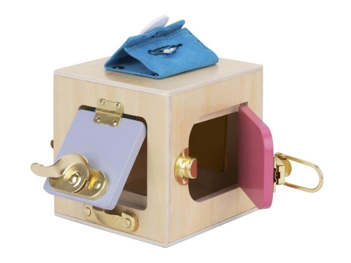 Eli Neli Montessori Lock Box Κύβος Δραστηριοτήτων Με Κλειδαριές