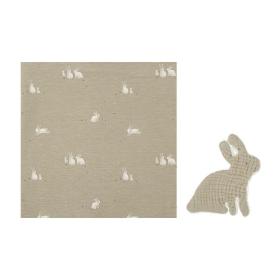 Πάνα Bamboo με Νάνι Bunny Green 120x120cm 2τμχ.