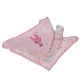 Σαλιάρες Bandana Pink Bunny 3τμχ.