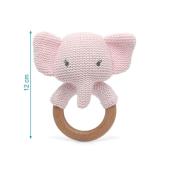 Μασητικό Cotton Friends Ελεφαντάκι 13cm. Ροζ