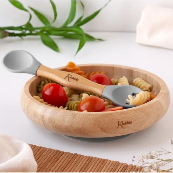 Σετ Φαγητού Bamboo | Γκρι