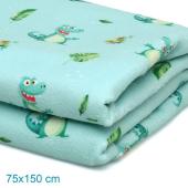 Πετσέτα Παραλίας Microfiber Crocodile Μέντα 75x150εκ.