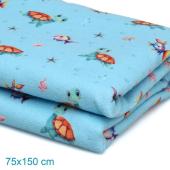 Πετσέτα Παραλίας Microfiber Tortuga Σιέλ 75x150εκ.