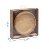 Σετ Φαγητού Bamboo | Ροζ