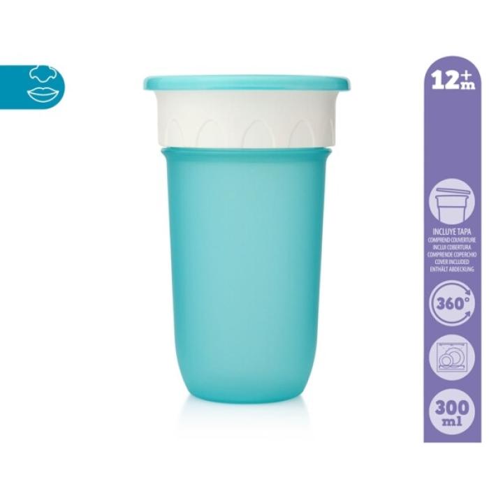 Ποτηράκι Εκπαιδευτικό 360°- 300ML Blue 3ο Βήμα +12Μ