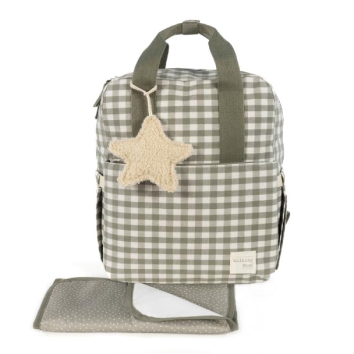 Τσάντα Αλλαξιέρα Backpack Caetana Λαδί