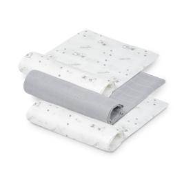 Interbaby Πάνες Αγκαλιάς Bear Bamboo 55&amp;#215;70 Σετ 3 Τεμ Grey