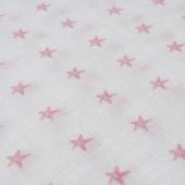 Interbaby Πάνα Αγκαλιάς Μουσελίνας Estrellas White Pink 120x120cm