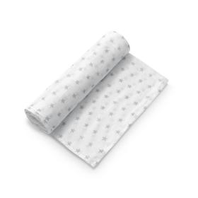 Interbaby Πάνα Αγκαλιάς Μουσελίνας Estrellas White Grey 120x120cm