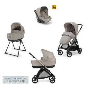 Inglesina Electa Quattro με Darwin Infant Recline Battery Beige Chassis Iridio Black