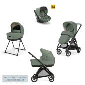 Inglesina Electa Quattro με Darwin Murray Green Chassis Total Black - pigibebe.gr