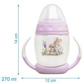 Εκπαιδευτικό Ποτηράκι Lavender Bunny 1ο Βήμα 270ml 6+Μ