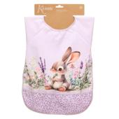 Αδιάβροχη Σαλιάρα-Ποδιά με Μανίκια Lavender Bunny