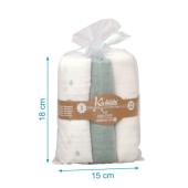 Μουσελίνα Bamboo Petit Mint 70x70εκ. Σετ 3τμχ.