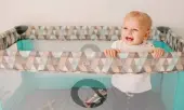 Lionelo Stefi Παρκοκρέβατο 1 Επιπέδου Beige Sand