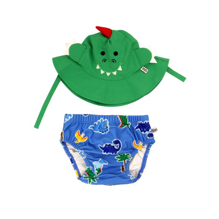 Σετ Μαγιό και Καπέλο UPF50 Devin the Dino & Friends - 12-24m