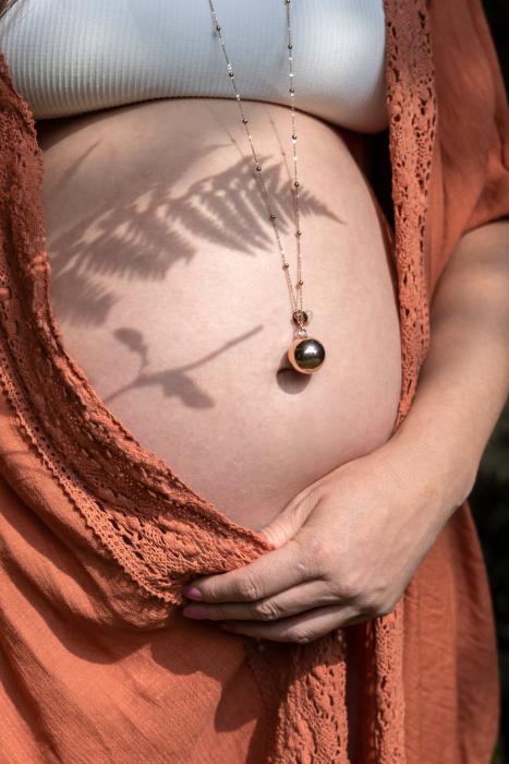 ProudMama Bola Olivia Rose Gold Chain Πράσινος Αχάτης
