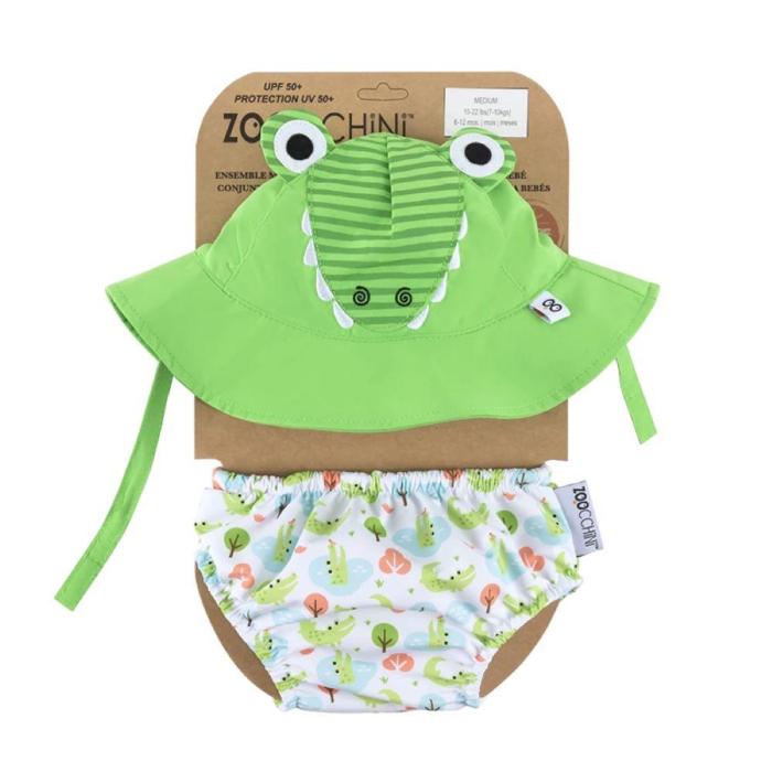 Zoocchini Σετ Μαγιό και Καπέλο UPF50+ Zoocchini Αλιγάτορας