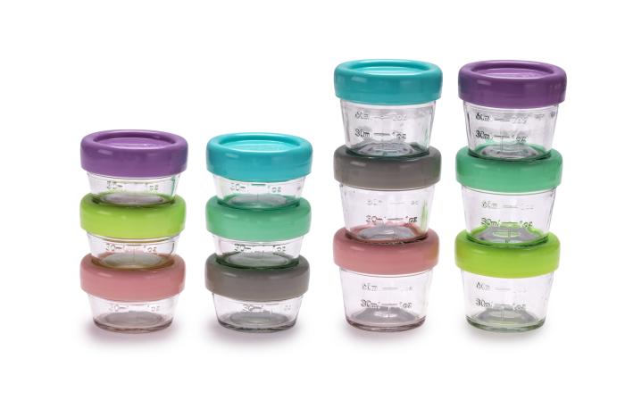 Melii – Glass Baby Food Containers (60 ml set of 6   120 ml set of 6)