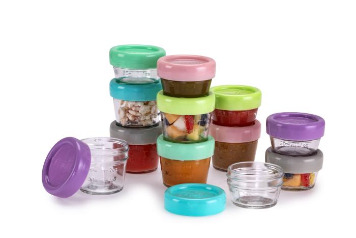Melii – Glass Baby Food Containers (60 ml set of 6   120 ml set of 6)