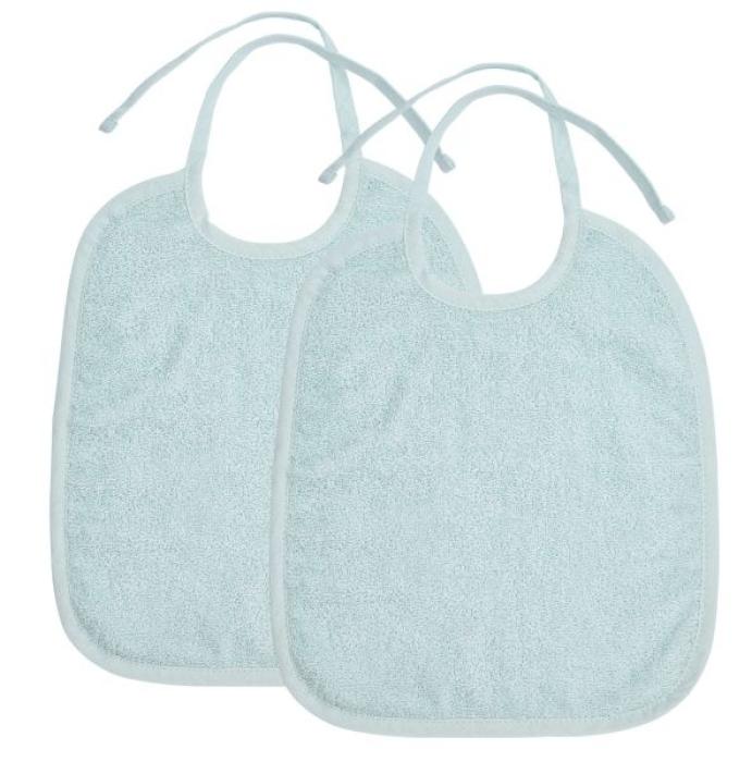 Meyco Σετ 2 Βαμβακερές Σαλιάρες Light Blue