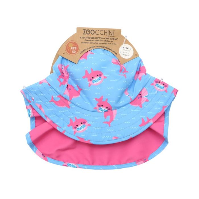 Zoocchini Cape Sunhat UPF50 Pink Shark - 2-4 ετών