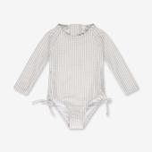 Minene – Ολόσωμο Μαγιώ με Μανίκια UV Pink&White (6-24 μηνών) - 12-18m