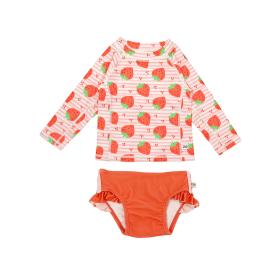 Zoocchini Σετ UV Μαγιώ και Μπλούζα Strawberry - 12-24m