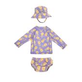 Σετ UV Μαγιώ Πάνα Bucket Καπέλο Μπλούζα Pineapple - 6-12m