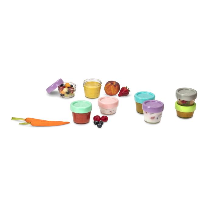 Melii – Glass Baby Food Containers (60 ml set of 6 120 ml set of 6)