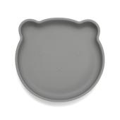 Petit Monkey – Πιάτο Σιλικόνης Bear - Pewter Green