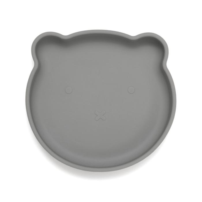 Petit Monkey – Πιάτο Σιλικόνης Bear - Pewter Green