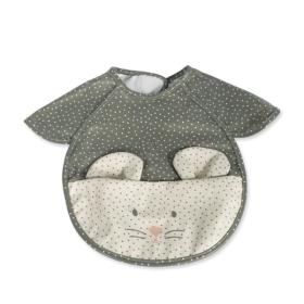 Αδιάβροχη Σαλιάρα με  Μανίκια Poppy Mouse Olive