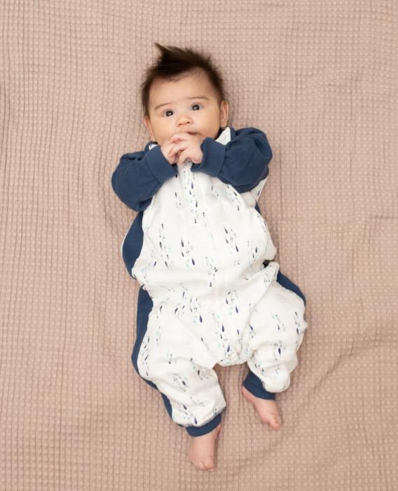 70% Bamboo 30% Cotton Sleepsuit – Fish – S , 1 T - S (6-18 μηνών)