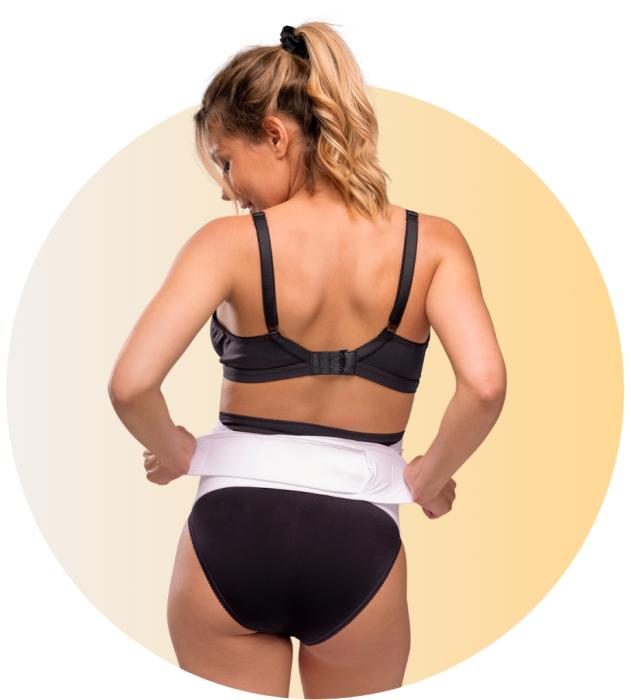 Ρυθμιζόμενη Ζώνη Υποστήριξης με Velcro - Λευκό - L/XL