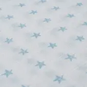 Interbaby Πάνα Αγκαλιάς Μουσελίνας Estrellas White Blue 120x120cm