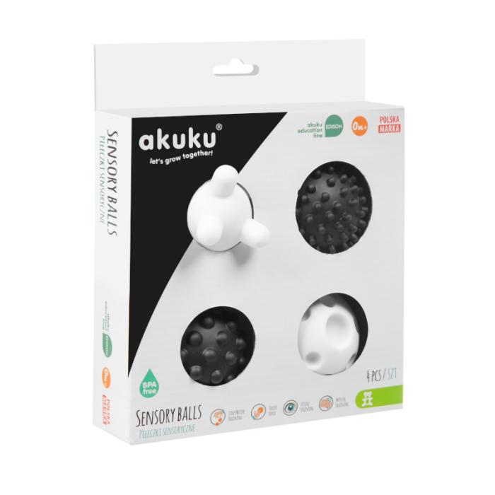 Σετ Ασπρόμαυρες Sensory Μπαλίτσες (4 pcs)