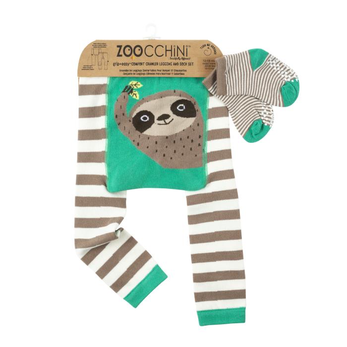 Grip Easy Crawler Pants & Socks Set – Silas the Sloth - 6-12