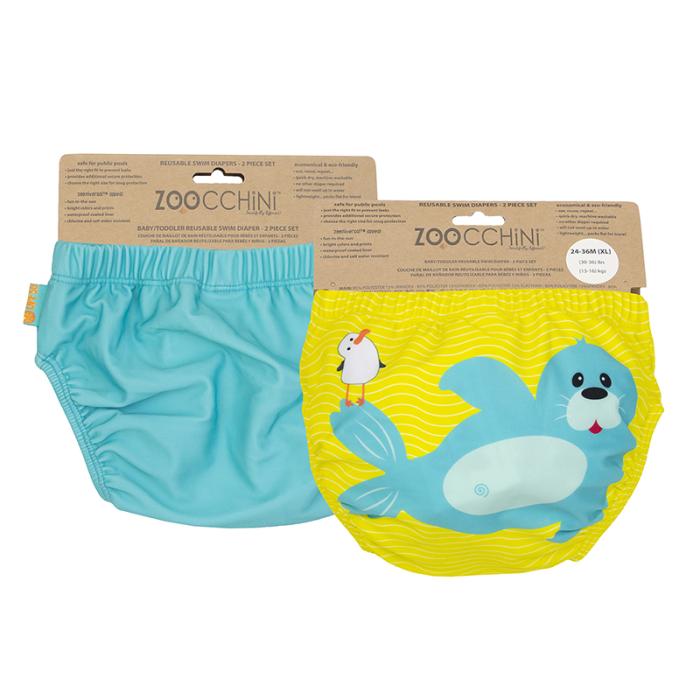 Zoocchini Μαγιώ Πάνα (2pcs Σετ) – Seal - 12-24m