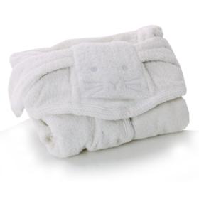 Cuddly Bath Robe/White Small