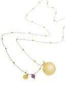 ProudMama Bola Olivia Gold Chain Γκρι Aχάτης