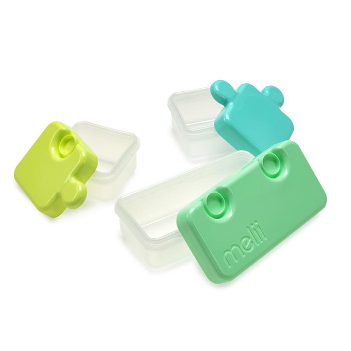 Melli – Φαγητοδοχείο Puzzle - Lime-Mint-Blue