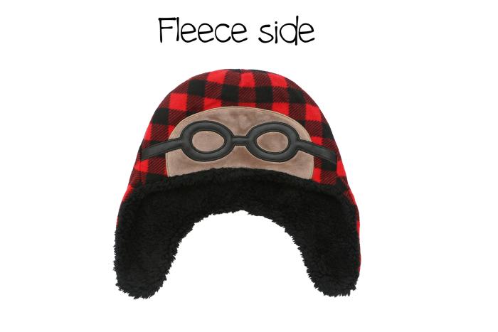 Flapjackkids Σκουφί 2-4 Διπλής Όψης Black Bear/Aviator
