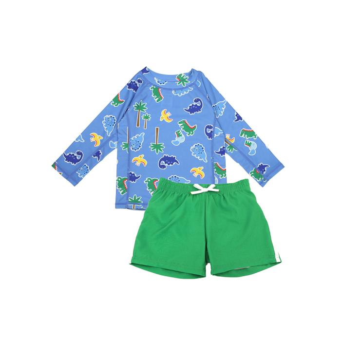 Zoocchini Σετ UV Μαγιώ Σορτς και Μπλούζα Dino - 2 ΕΤΩΝ